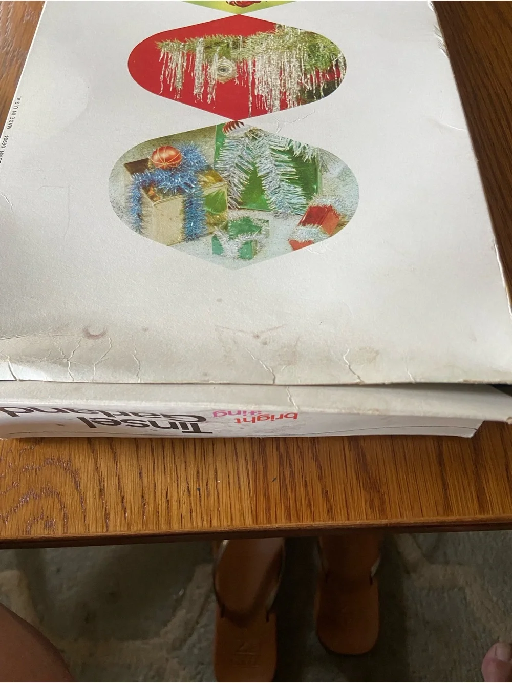 Vintage 1968 Gold Tinsel Garland in Original Box